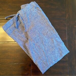 Joe Fresh Linen Pull on Pants Blue